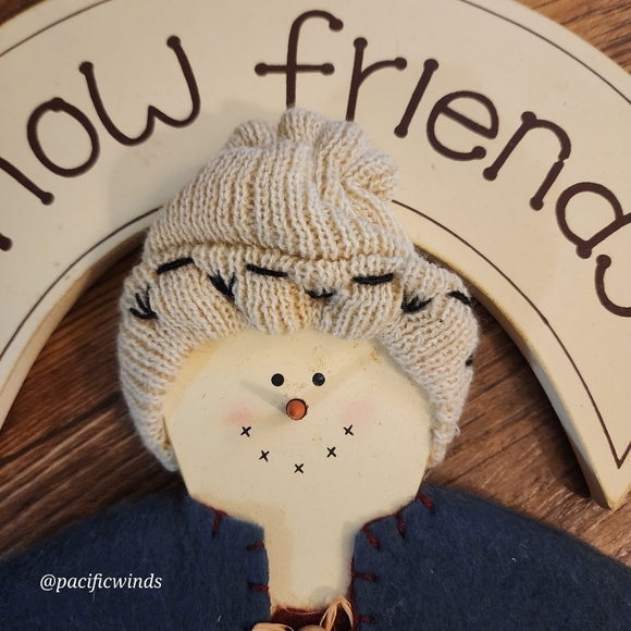 2! HOME INTERIORS WOOD SNOWMAN & WOOD PAINTED SNOWMAN - Picture 7 of 12